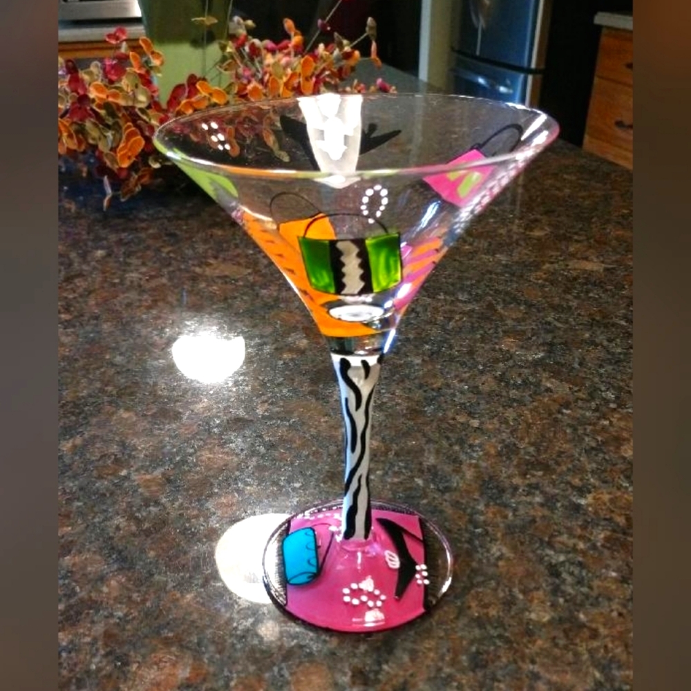Lolita-'Shopaholic, Too' Retired Martini Glass - Picture 1 of 4